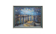 กรอบรูปภาพวาดสีน้ำมัน Starry Night Over the Rhone